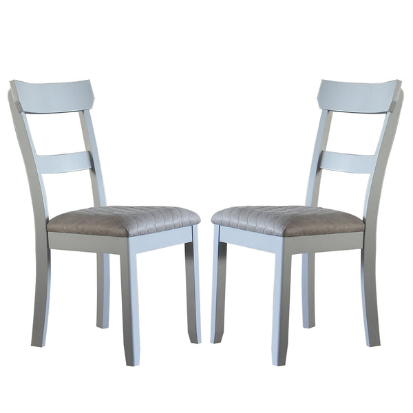 English Elm Set Farmhouse Dining Chairs with X-Back Support and High Back Comfort for Modern Homes, Durable Wood Finish Grey B016P324703