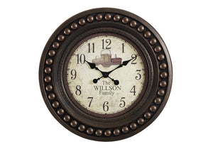 English Elm Clocks, 20" Antique Brown Wall Clock - Elegant Transitional Design With Quartz Accuracy For Home Decor B2710P287079
