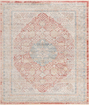 Unique Loom Noble Henry Machine Made Medallion Rug Red, Blue/Gray/Navy Blue/Ivory/Olive 8' 0" x 10' 0"