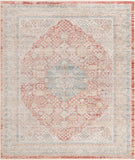Unique Loom Noble Henry Machine Made Medallion Rug Red, Blue/Gray/Navy Blue/Ivory/Olive 8' 0" x 10' 0"