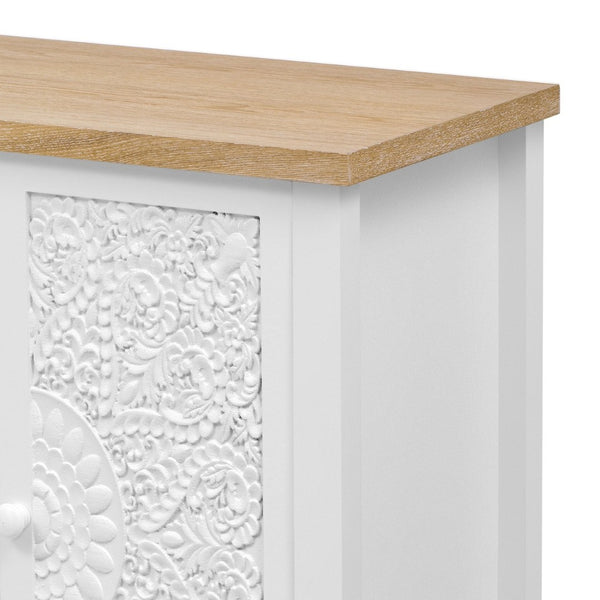 English Elm Vibe 47.2'' Retro Tv Stand For 43" Tvs - Stylish Media Console With Glass Doors & Secure Storage Solution N724P233371K-GIGA