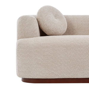 English Elm Compressed Three Seat Sofa with Rubberwood Base Polyester Upholstered Living Room Couch N771P392415V_N771P392416V