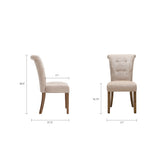 Madison Park Colfax Transitional Dining Chair (Set of 2) FPF20-0547 Cream