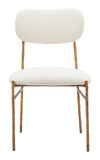 Sydhavnen Dining Chair Cream & Gold 110276 Zuo Modern