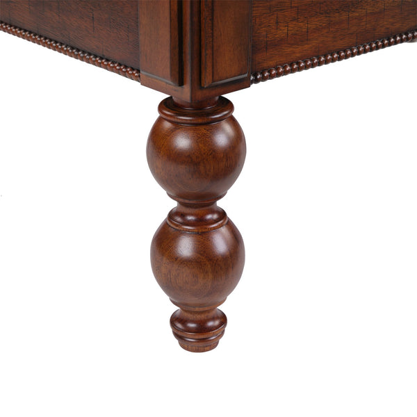 English Elm Solid Wood Coffee Table Set with Drawer Vintage-Inspired Acacia Veneer, Sturdy Rubberwood Legs, Easy No-Tool Assembly Walnut W1202S00013