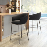 Essen Barstool Black & Bronze 109810 Zuo Modern