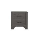 Wallace & Bay Junipe Brown 2-Drawer Nightstand - Modern Farmhouse Style, No Assembly Required, 23 x 15.5 x 24