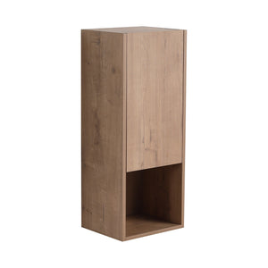 English Elm 12" Bathroom Side Cabinet with Soft-Close Hinges, Wall-Mounted Floating Oak Finish, Space-Saving Storage W999P283315