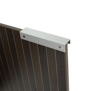 English Elm 36 Inch Silver-Brown Stripe Wall-Mounted Vanity with Resin Sink, Soft-Close Doors & Spacious Storage W999P204953