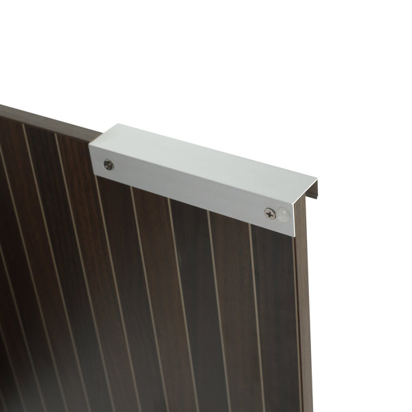 English Elm 36 Inch Silver-Brown Stripe Wall-Mounted Vanity with Resin Sink, Soft-Close Doors & Spacious Storage W999P204953