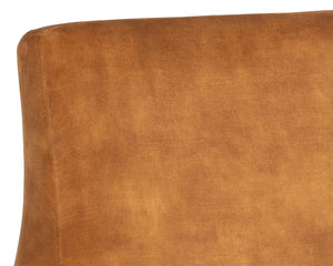 Sunpan Aletta Modern Lounge Chair with Glamorous Design and Black Iron Legs for Chic Living Spaces Nono Tapenade Gold