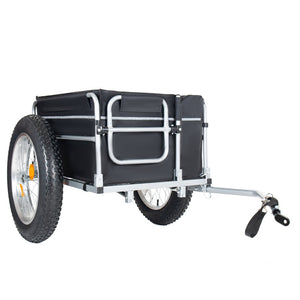 English Elm Upgraded Fat Tire Bicycle Cargo Trailer Heavy Duty Foldable Hauler for Camping Trips W2932P417634