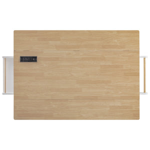 English Elm K&k Fluted Rolling Kitchen Island Faux Marble Top Power Outlet Storage Drawers White N707P353934W