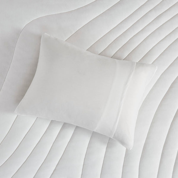English Elm 2 Piece Jersey Knit Quilted Comforter Set Hypoallergenic Soft Twin Bedding B035P319897