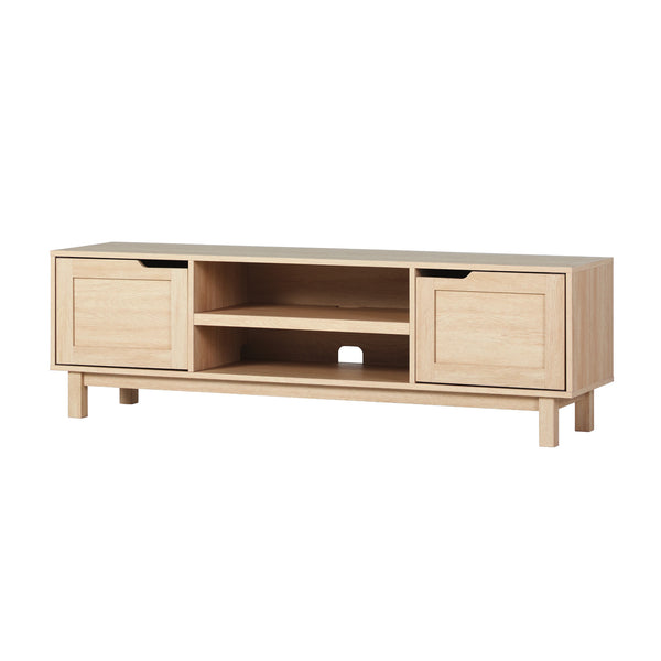 Tromso Modern 58" 2-Door TV Stand in Coastal Oak - Stylish Storage Solution for TVs Up to 65"