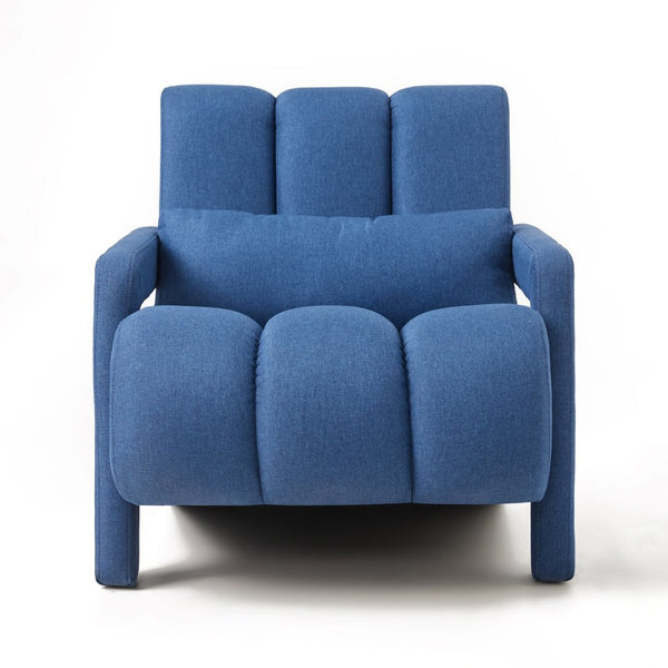 English Elm Modern Linen Accent Chair Scandinavian Style with Lumbar Pillow for Living Room W2671P411189