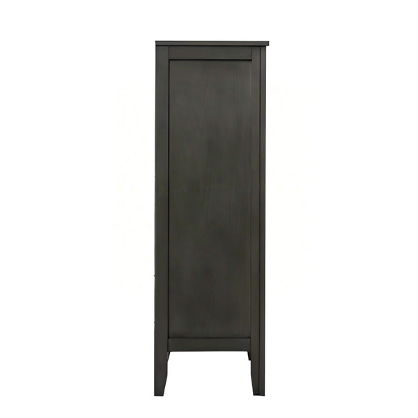 English Elm Daniel Assembled 5-Drawer Chest with English Dovetail Drawers, Metal Hardware & Solid Wood Frame Gray 51 L x 34 W x 18 H B078P400742