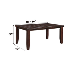 English Elm Urbana Maple Veneer Cherry Dining Table with Tapered Shaker Legs, Elegant Groove Edge Design B2726P256717