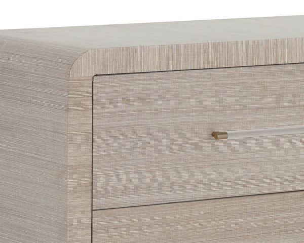 Sunpan ATHERTON Dresser - Sand Textured Storage Solution with Modern Style and Artisanal Character for Home 112285