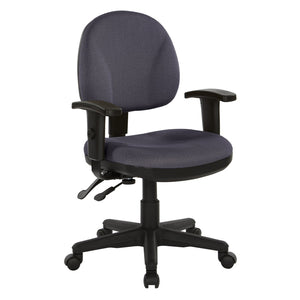 OSP Home Furnishings Sculptured Ergonomic Office Chair with Lumbar Support and Greenguard Certified Padding Jet 8180-297