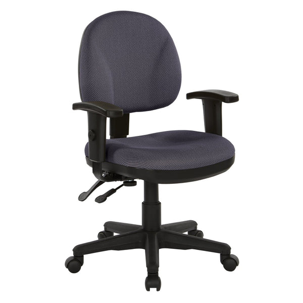 OSP Home Furnishings Sculptured Ergonomic Office Chair with Lumbar Support and Greenguard Certified Padding Jet 8180-297
