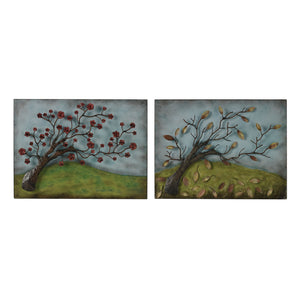 Metal Autumn and Spring Pictures (2-piece Set) 51-10112/S2 Elk Home