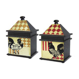 Harlequin Rooster Box - Set of 2 51-9267 Elk Home