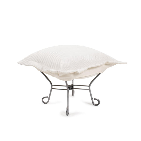 Howard Elliott Puff Ottoman - Luxurious Faux Fur Comfort With Unique Ribbed Design For Stylish Home Decor Brown 88% Poly,12% Nylon 510-1345-howard-elliott