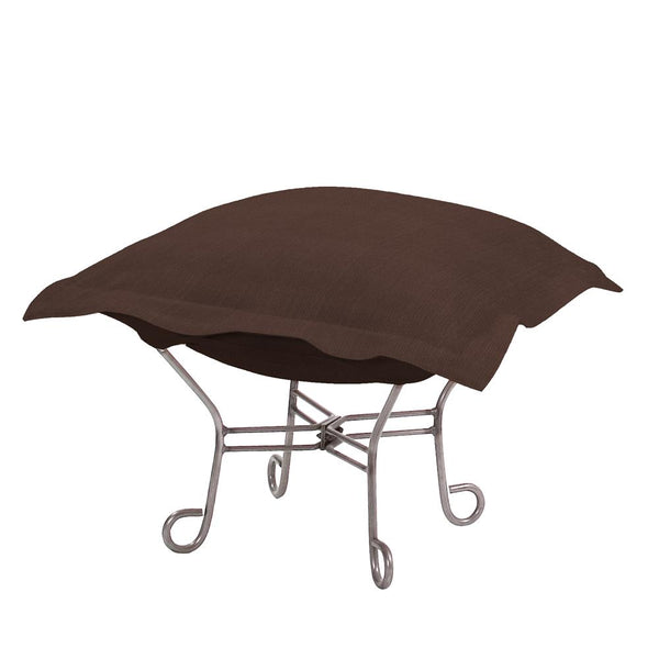 Howard Elliott Scroll Puff Ottoman – Luxurious Comfort With Removable Covers, Perfect For Any Stylish Living Space Brown 100% Polyester 510-202-howard-elliott