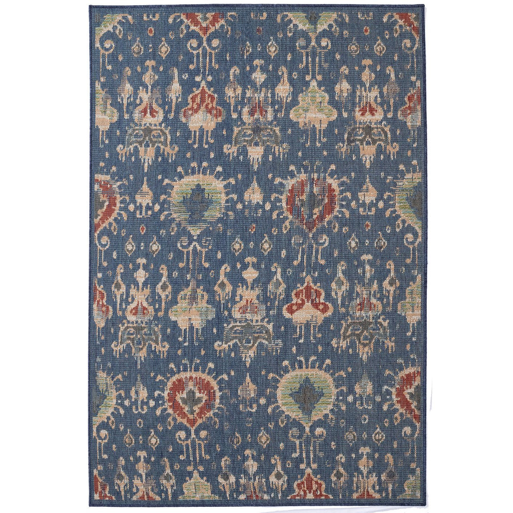 Capel Rugs Captiva-ikat Indoor/Outdoor Area Rug – Vibrant Colors & Durable Design For Modern Spaces Navy, Red 100% Olefin 5100rs07101010450