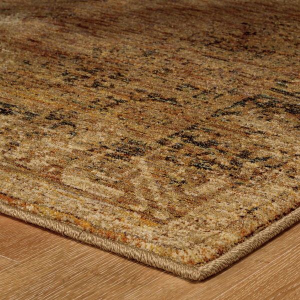 HomeRoots 10' Brown Oriental Power Loom Area Rug - Timeless Elegance, Durable Design for High-Traffic Spaces 2'6" x 12' 510008