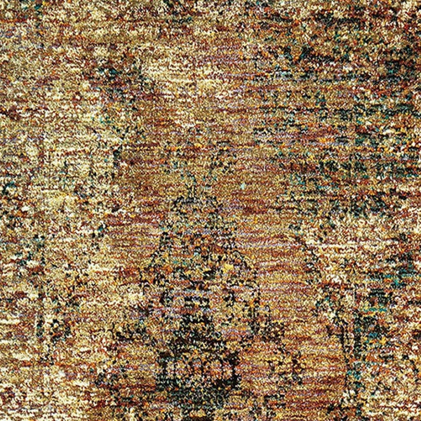 HomeRoots 10' Brown Oriental Power Loom Area Rug - Timeless Elegance, Durable Design for High-Traffic Spaces 2'6" x 12' 510008