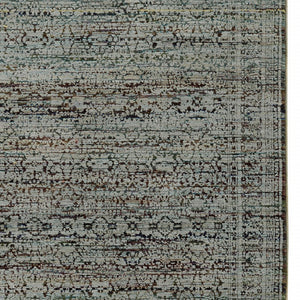 Homeroots 2' X 3' Blue Green Oriental Power Loom Area Rug  Polypropylene 510013