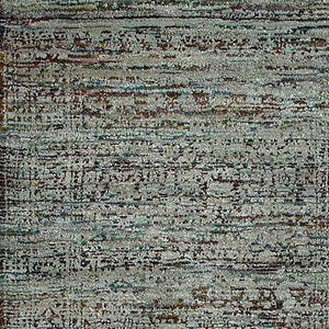 Homeroots 8' Runner Blue Green Oriental Power Loom Runner Rug  Other Material 510014