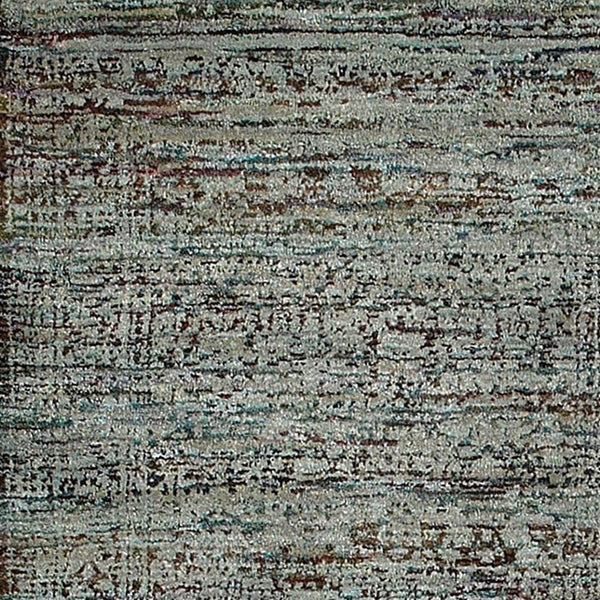Homeroots 8' Runner Blue Green Oriental Power Loom Runner Rug  Other Material 510014