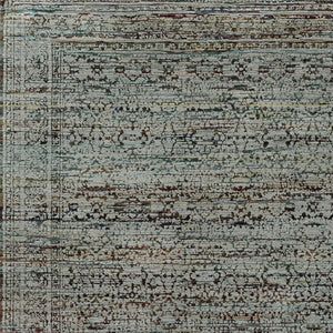 Homeroots 9' X 12' Blue Green Oriental Power Loom Area Rug  Other Material 510020