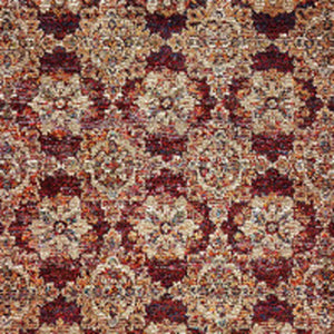 Homeroots 12' Runner Red And Gold Oriental Power Loom Runner Rug Red,Gold Other Material 510024