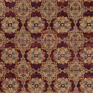 Homeroots 5' X 7' Red And Gold Oriental Power Loom Area Rug Red,Gold Other Material 510026