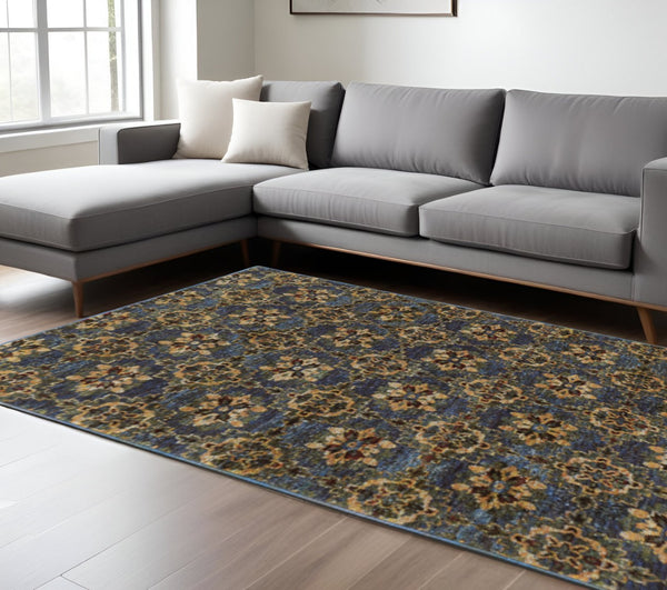 HomeRoots 10' Elegant Red and Gold Oriental Area Rug - Timeless Design, Durable, Stain Resistant for Homes 7' X 10' 510036