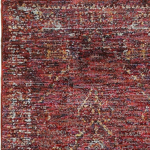 Homeroots 8' Runner Red And Gold Oriental Power Loom Runner Rug Red,Gold Other Material 510041
