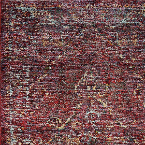 Homeroots 12' Runner Red And Gold Oriental Power Loom Runner Rug Red,Gold Other Material 510042