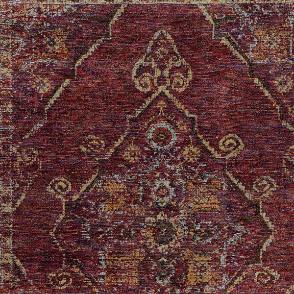 Homeroots 3' X 5' Red And Gold Oriental Power Loom Area Rug Red,Gold Other Material 510043