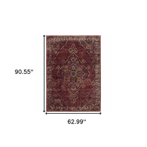 HomeRoots 10' Timeless Elegance Power Loom Oriental Area Rug for Luxurious Living Spaces and Durability 5' X 7' 510044
