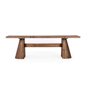 Classic Home Nolan 118" Counter Table in Mission Brown - Sustainable Reclaimed Pine for Dining, Bar, Workspace 51005296