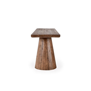 Classic Home Nolan 118" Counter Table in Mission Brown - Sustainable Reclaimed Pine for Dining, Bar, Workspace 51005296