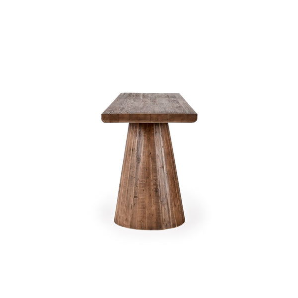 Classic Home Nolan 118" Counter Table in Mission Brown - Sustainable Reclaimed Pine for Dining, Bar, Workspace 51005296