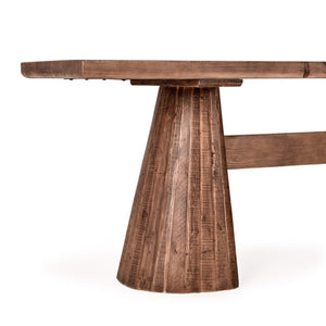 Classic Home Nolan 118" Counter Table in Mission Brown - Sustainable Reclaimed Pine for Dining, Bar, Workspace 51005296