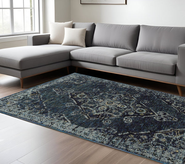 HomeRoots 10' Timeless Elegance Power Loom Oriental Area Rug for Luxurious Living Spaces and Durability 7' X 10' Rectangle 510054