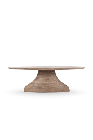 Classic Home Amra 94" Oval Dining Table in Sandstone Greige – Stylish Acacia Wood Centerpiece for Entertaining 51005976