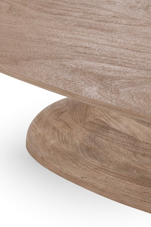 Classic Home Amra 94" Oval Dining Table in Sandstone Greige – Stylish Acacia Wood Centerpiece for Entertaining 51005976